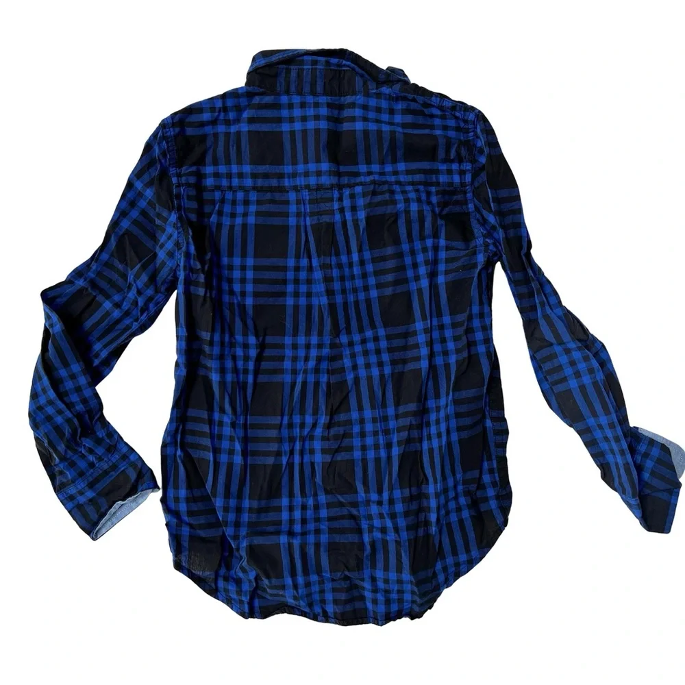 5 for $25 ✨ Rockets of Awesome Blue and Black Plaid Shirt